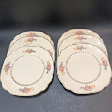 6 Pieces Set Homer Laughlin 8 1/4” Square Salad Plates Brand New 