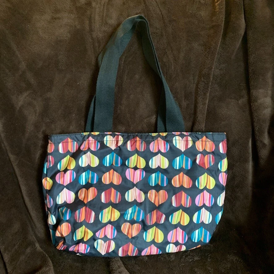 LeSportSac Mujer Bolso de Mano Cartera Reversible Cartera Corazones/Negro Bolso de Hombro Foto 2 de 4