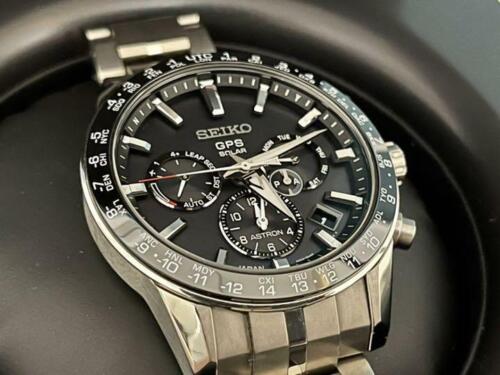 SEIKO ASTRON SBXC003 5X53-0AB0 GPS Solar Men's Watch Black Dial Titanium |  eBay