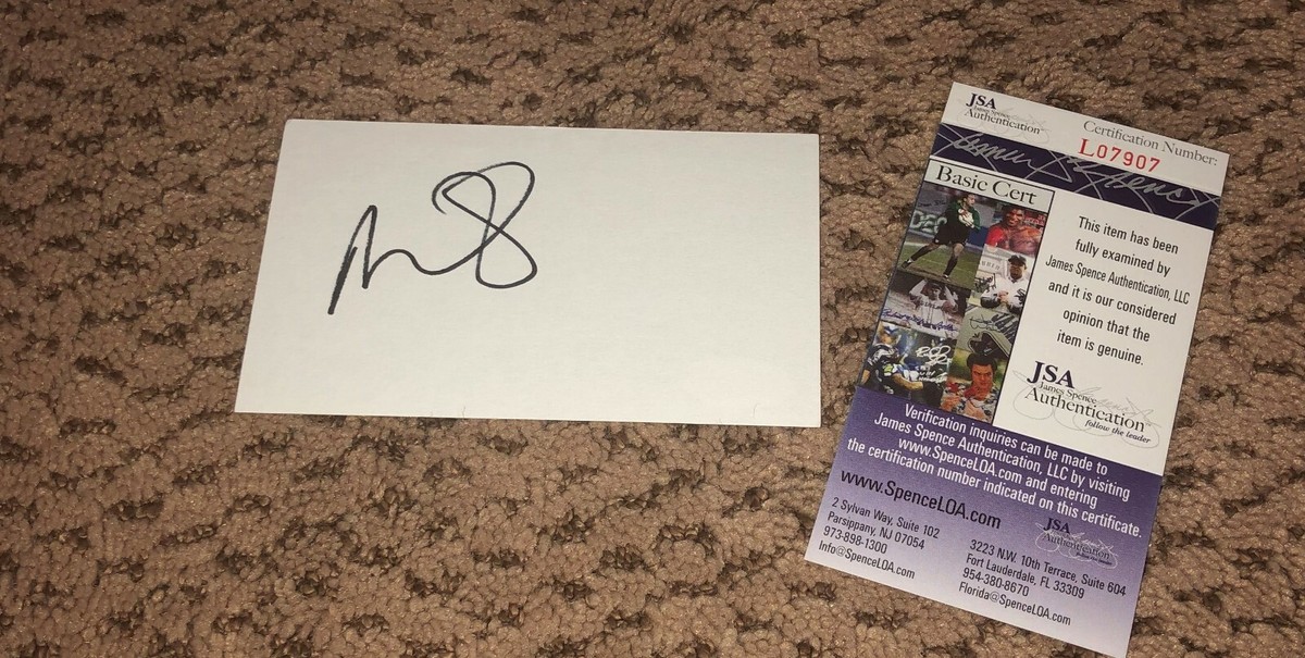 MILEY CYRUS SIGNED 3X5 INDEX CARD JSA 11X14 MAT 8X10 PHOTO