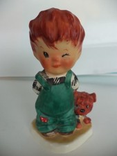 1957  VINTAGE GOEBEL W GERMANY  BOY WITH PUPPY FIGURINE  CHARLOT BYI