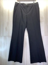 BISOU BISOU Women’s SZ 14 Crease Front Wode Leg Black Pants NWT-4122
