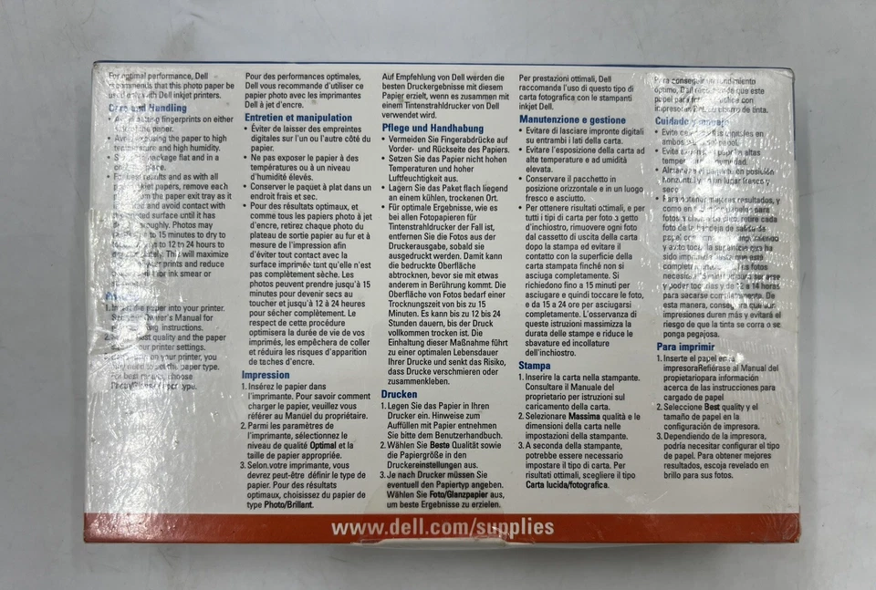 Dell Premium High Gloss Photo Picture Paper Sheets 4x6 100 Count made in USA. - Image 2 of 4