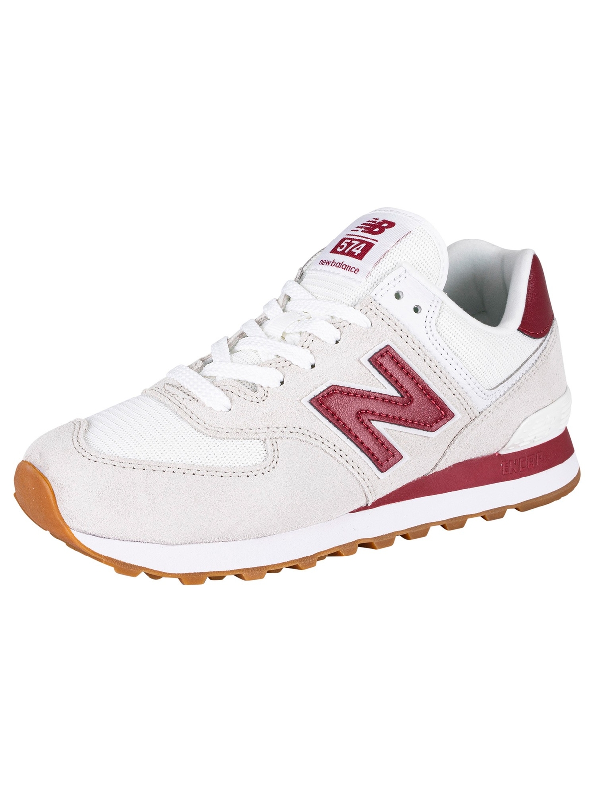 New Balance men's New Balance 574 Womens Grey / Ivory Trainers