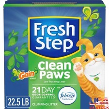 Low Tracking Clumping Cat Litter Odor Control Febreze Gain Freshness Clean Paws