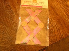 Lulu Design Switch Flops Designer Straps THE ASHLEY Med 7-8 Pink Lobster Straps