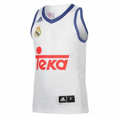 adidas Junior Real Madrid Basketball Jersey White | eBay