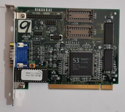 Number Nine Motion 331 PCI Graphics Card (S3 Trio64V+, 86C765, 1MB, Retro, 1995)
