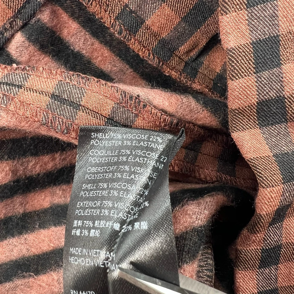 Pantalones de vestir Urban Outfitters para mujer talla 0 marrón negro a cuadros elásticos Foto 4 de 4