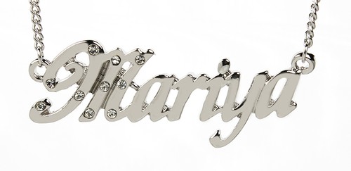18K White Gold Plated Necklace With 
