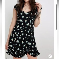 Free People Like A Lady Fruit Novelty Printed Ruffle Mini Dress