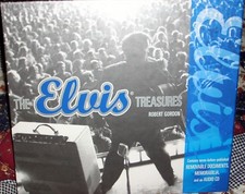 THE ELVIS TREASURES BY ROBERT GORDON - CONTAINS REMOVABLE DOC., MEMORABILIA,& CD