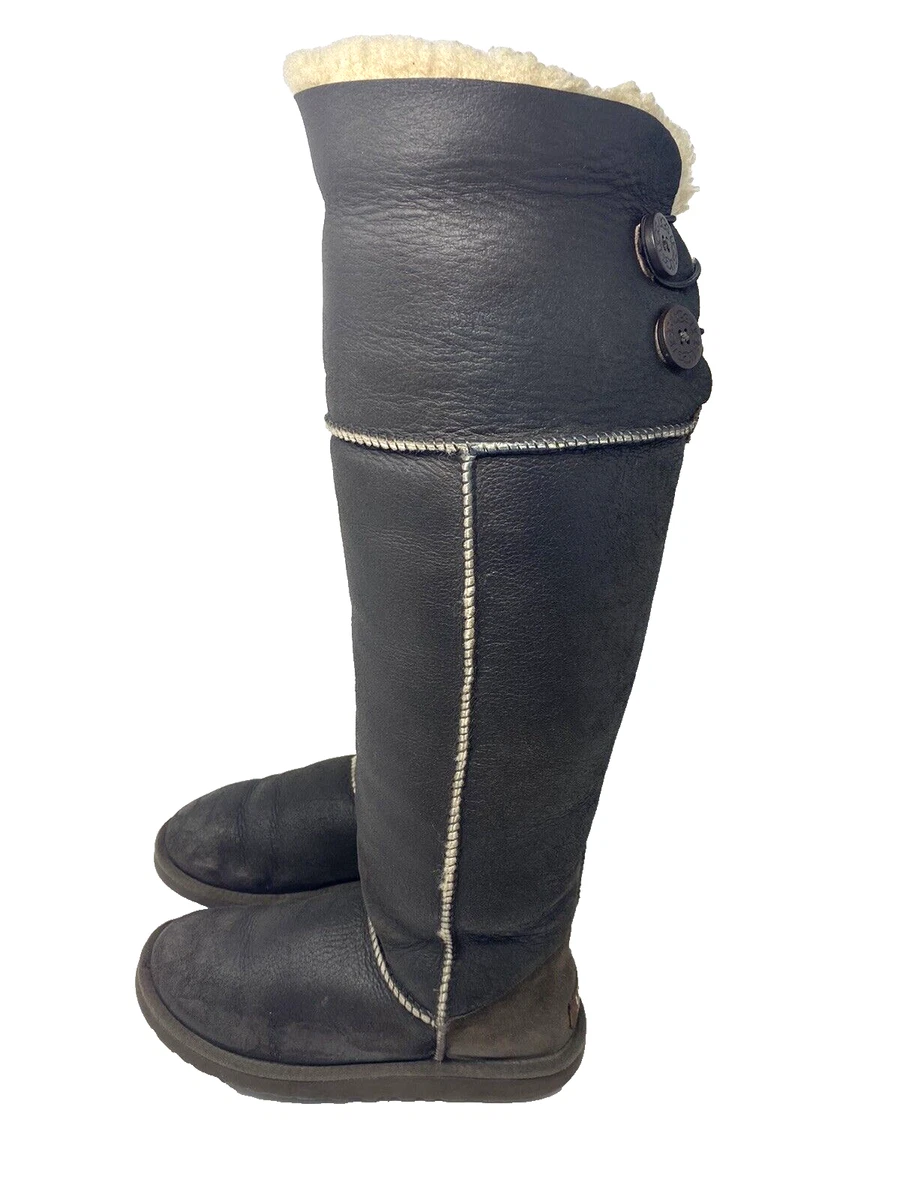 Ugg over the cheap knee bailey button black