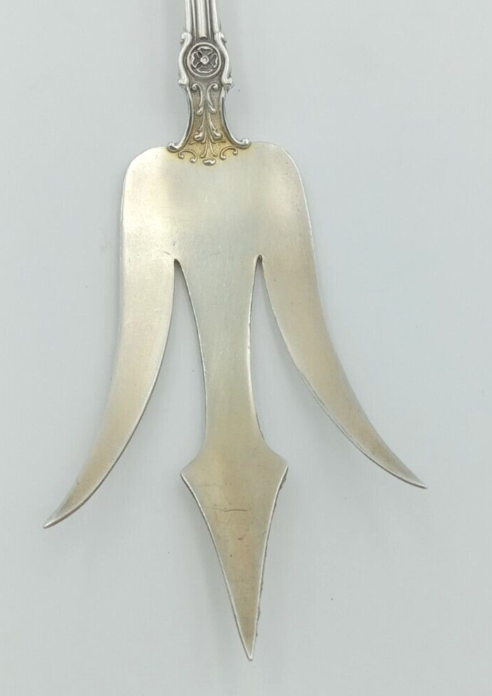 Antique Mechanics Sterling Co. Art Nouveau Winged Cherub 3 Tine Fork 8" MONO-JKL