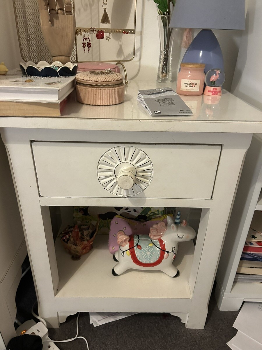 Loaf White Wooden Bedside Table | eBay UK