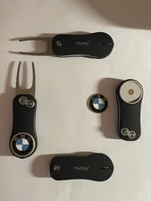 (1) Pitchfix Golf Switchblade Divot Tool Hybrid 2.0 W/1" BMW Coin Golf Marker