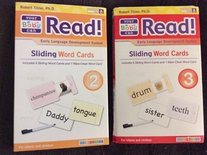 "Your Baby Can Read!" Sliding Word Cards-Volumes 2 & 3-Pre-owned-Good Condition 