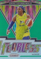 2021 Panini Prizm WNBA Fearless Insert Green Refractor #10 Arike Ogunbowale