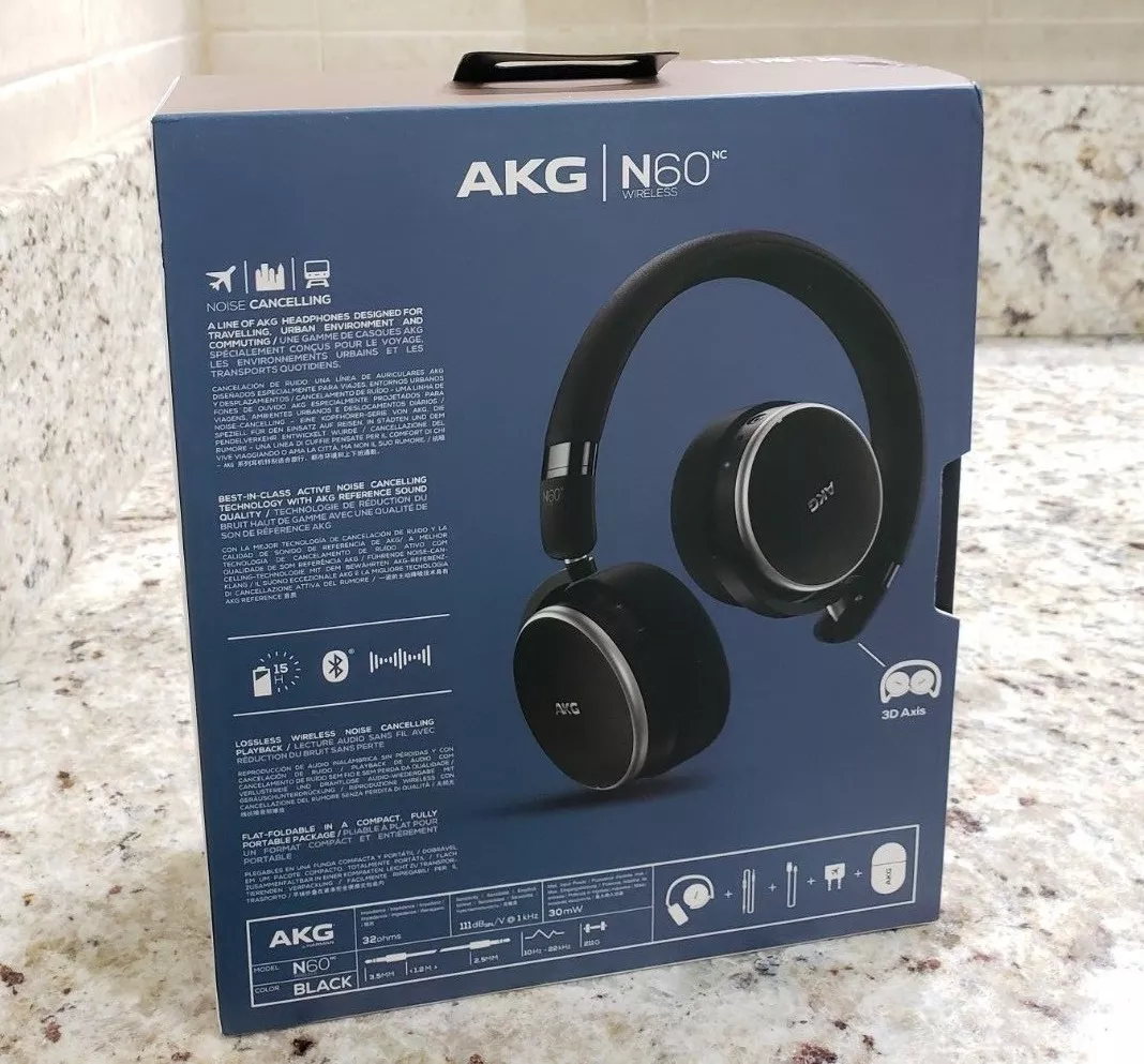AKG N60NC Wireless Bluetooth Noise Canceling Headphones New