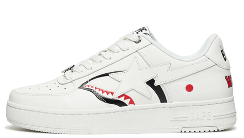A Bathing Ape "Bape Sta Shark" White 1K80-191-307 Size 9.5 NEW - Picture 9 of 12