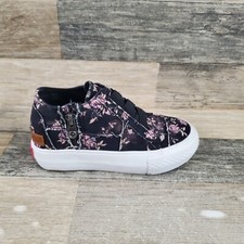 Blowfish Malibu Mamba-K Girls Shoes Sz 13 Black Retro Rose Platform Sneakers