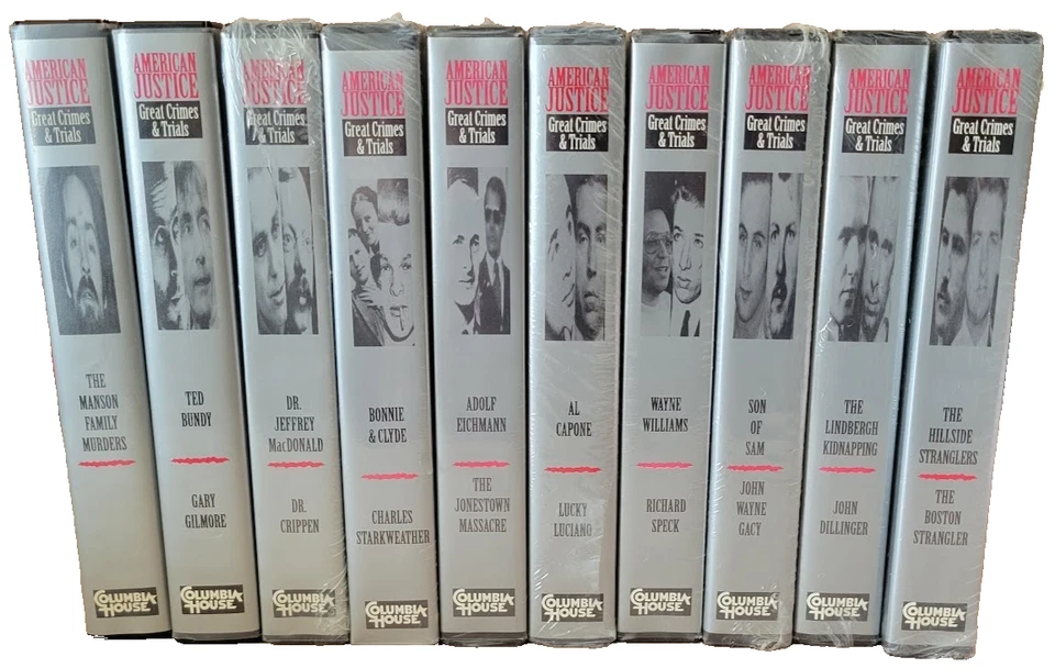 American Justice Great Crimes & Trials VHS A&E Manson Bundy Capone Gacy New/Used - Image 2 of 4
