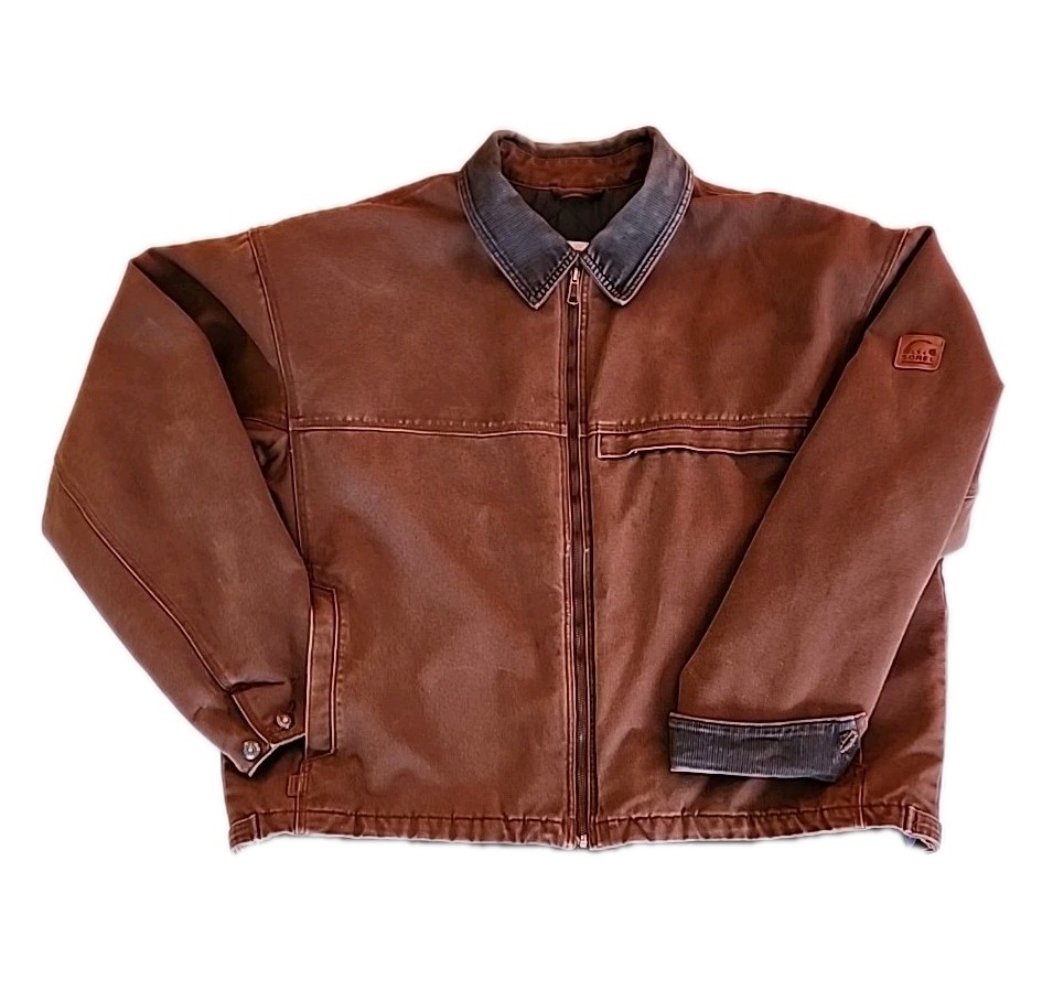 VTG Sorel Chore Coat Rugged Workwear Canvas Quilted Barn Jacket Brown Mens XXL