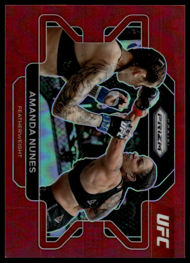 2022 Panini Prizm UFC #65 Amanda Nunes Red Prizms #/299