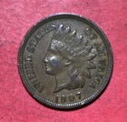1907 US Indian Head Cent! XF! SHARP! Old US Coin! Very Nice!