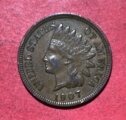 1907 US Indian Head Cent! XF! SHARP! Old US Coin! Very Nice!