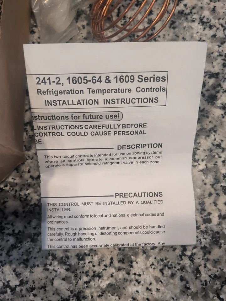 Termostato mecánico de voltaje de línea EMERSON: -30° a 90°F 1RC43 Foto 3 de 4