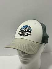 Patagonia 1973 Trucker Hat Mesh Lo Pro Cap Blue White Mountain Patch Snapback OS
