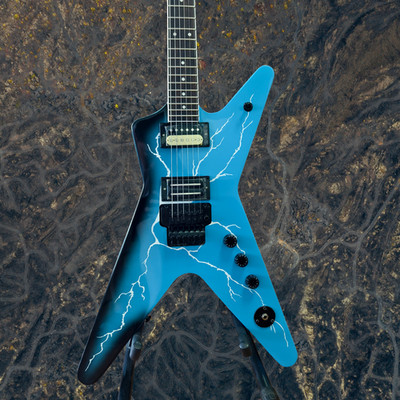Ship US Dean Dimebag Darrell  From Hell  ML   Blue Lightning Graphic
