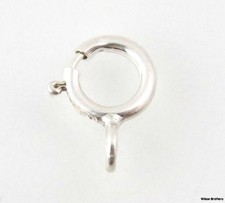 Spring Ring Clasp - Sterling Silver 925 Fine Findings Making Jewelry Repair