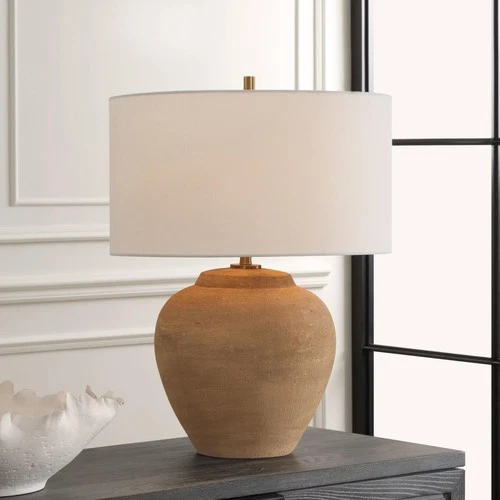 Uttermost 30347-1 Treviso Table Lamp Terracotta and Antique Brass - Picture 7 of 7