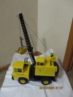 Vintage Mighty Tonka Mobile Crane Truck No. 3940 Pressed Steel, Bucket, Box, USA