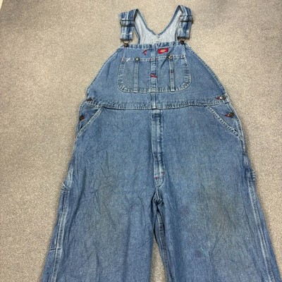 Dickies Latzhose Erwachsene 38x30 blau Latzhose Denim Latz Arbeitskleidung Zimmermann Herren*