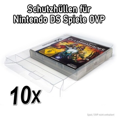 10x Nintendo DS Spiele OVP Schutzhüllen V2 - Game Box 0,35 mm Protector Case