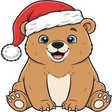 30 Custom Christmas Winter Bear Personalized Address Labels