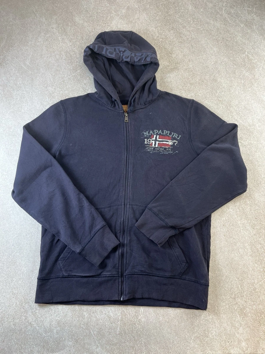 Napapijri Felpa Con Cappuccio Aylmer Uomo - Cotone Morbido, Blu, Taglia XXL