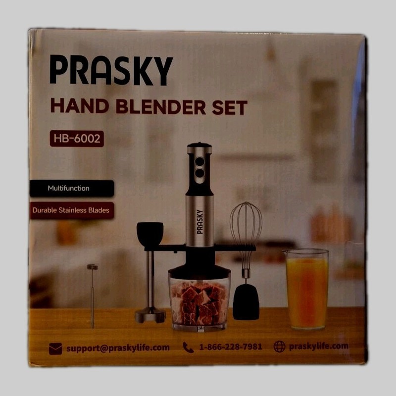 Prasky - Hand Blender Set-Multifunctional-Durable Stainless Blades-Item: HB-6002