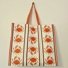 Crabs Crab Seafood Gift Bag Reusable Recycled Tote Shopping TJMaxx New!