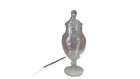 Apothecary Jar 9" Tall Lidded Candy Dish Clear Glass Footed Pedastal w/Lid — photo 1