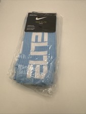 Nike NBA Elite Authentic Socks Full Length Large White  UNC Blue Brand New