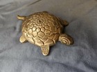 Vintage Brass TURTLE TRINKET BOX w/LID (Made in India)
