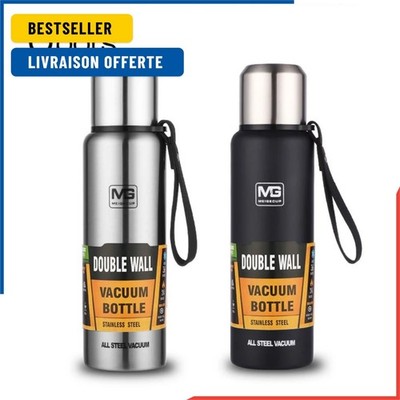 UPORS - Tragbare Edelstahl Thermoskanne mit großer Kapazität, Isolierflasche