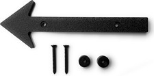 Plastic Arrow Sign, 6 Inches Long with Hardware Included, 6 Inches, Black