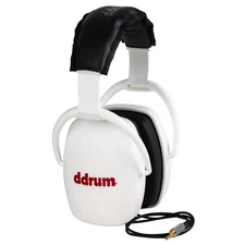 DDrum DDSCH WHT Studio Class Recording Isolation Headphones for Drummers
