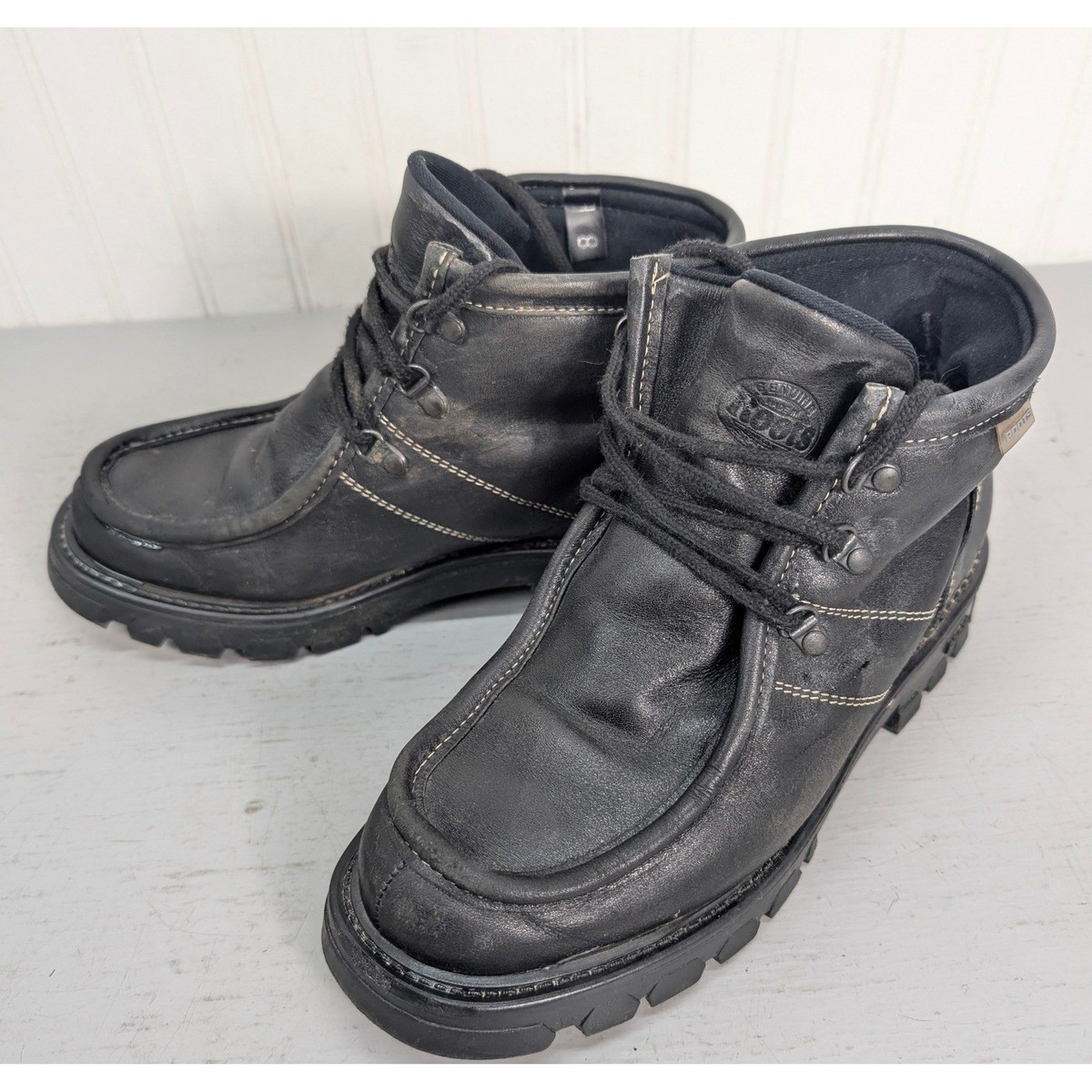Men\'s Black Rugged Lace-Up Boots Men main image 3
