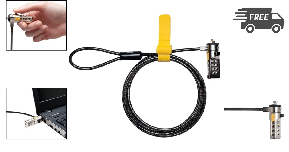 Laptop Lock Cable Security Lock for Computers Monitors and Devices - Image 2 of 4